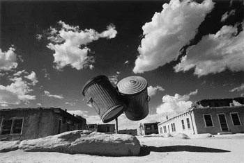 Ikko, Two Garbage Cans, Indian Village, New Mexico, USA, 1972. 